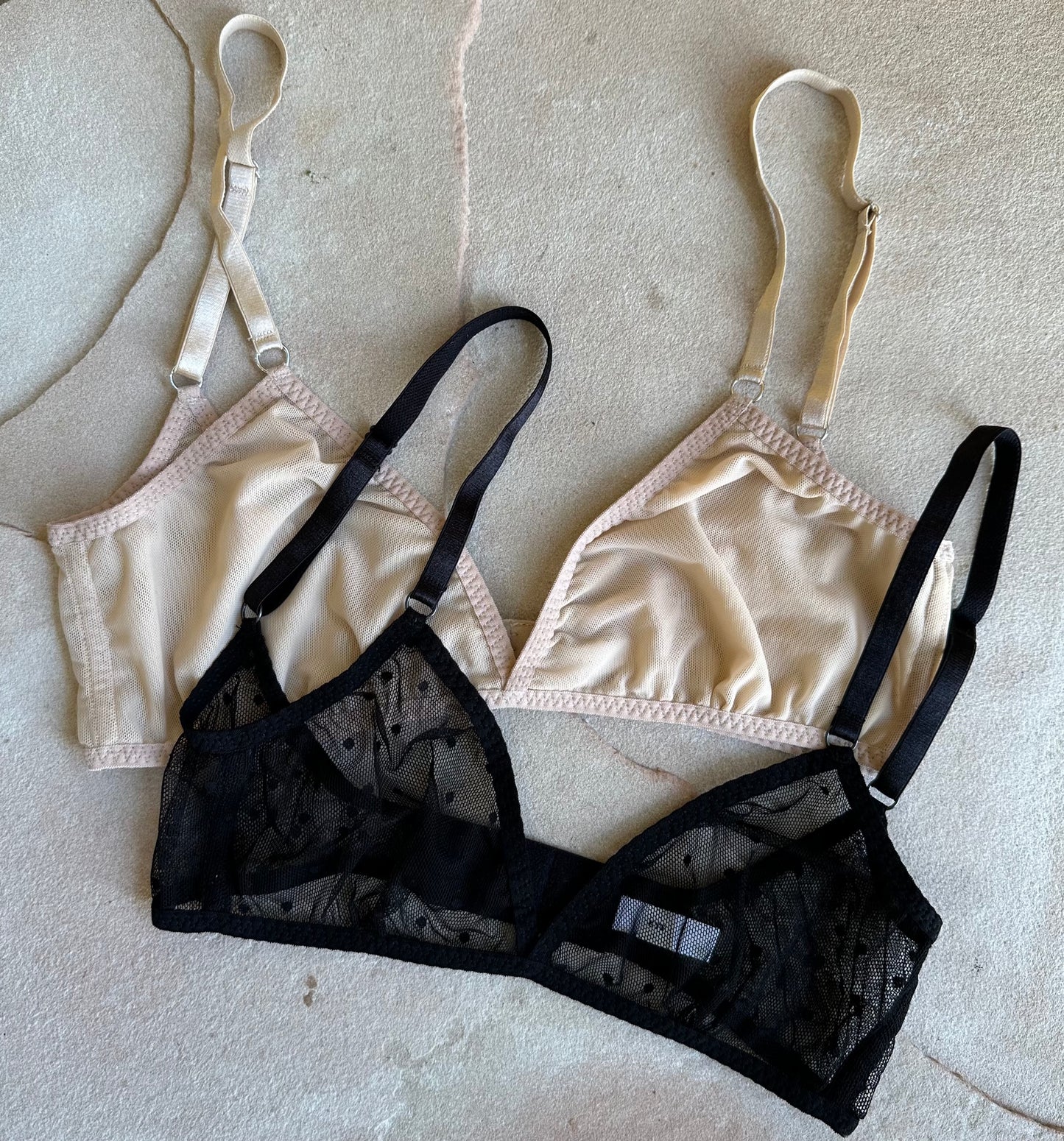 Daily Triangle Bra: Ecru